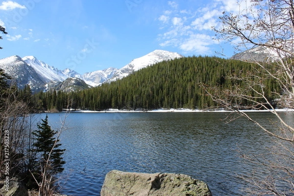 Obraz River and mountains
