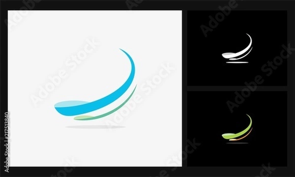 Obraz logo łączenia linii wirowej