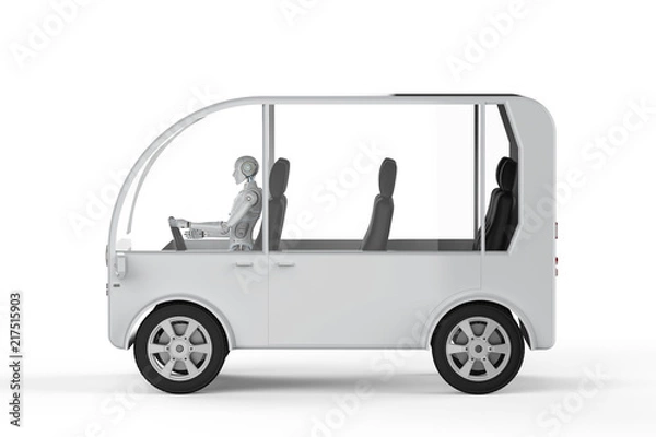 Obraz robot driving mini bus