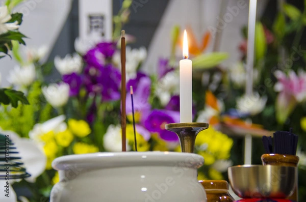 Obraz 故人を弔う通夜・葬式のイメージ