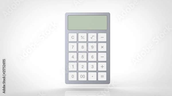 Obraz 電卓　シルバー　正面