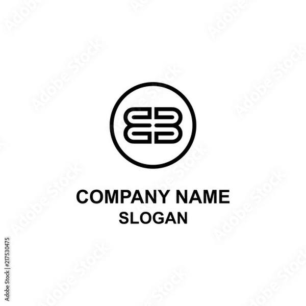 Fototapeta BB letter initial logo.