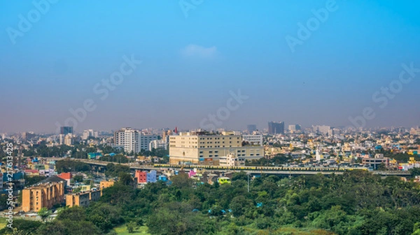 Obraz Panoramic view of Chennai in a summer day, India