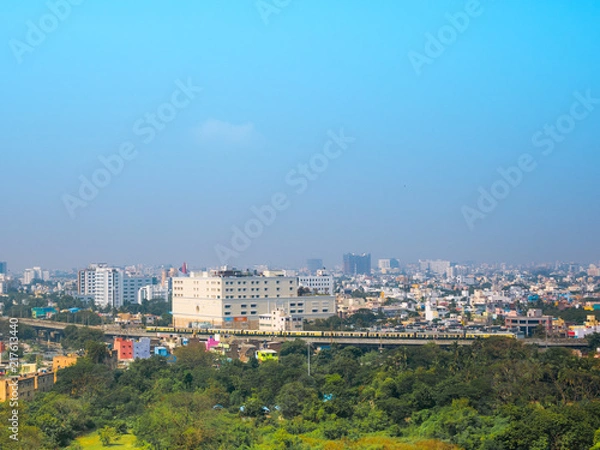 Obraz Panoramic view of Chennai in a summer day, India