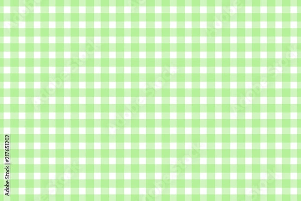 Fototapeta Plaid, check pattern green and white. Simple background