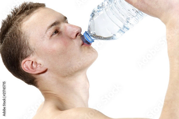 Fototapeta Young Man Drinking Water