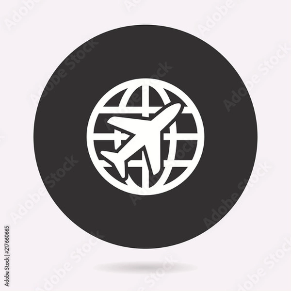 Obraz Airplane - vector icon.