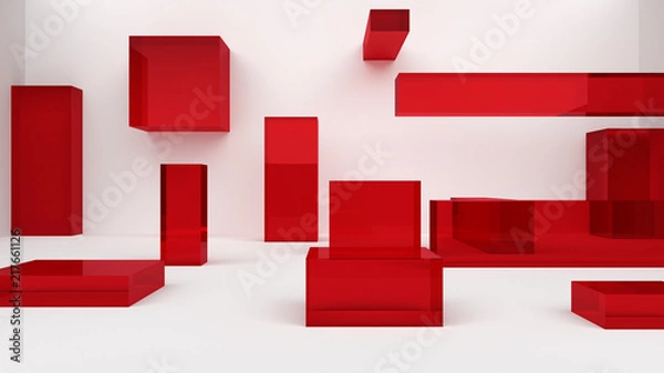 Obraz 3D rendered glass abstract