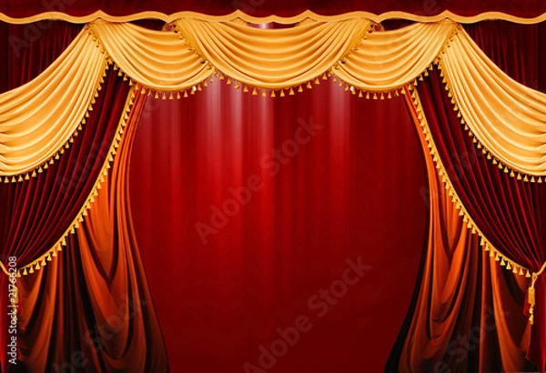Obraz red curtain