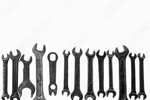 Fototapeta wrenches of different sizes