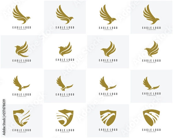 Obraz Zestaw wektor logo Eagle