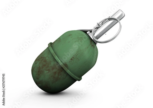 Obraz 3D rendering Realistic hand grenade bomb