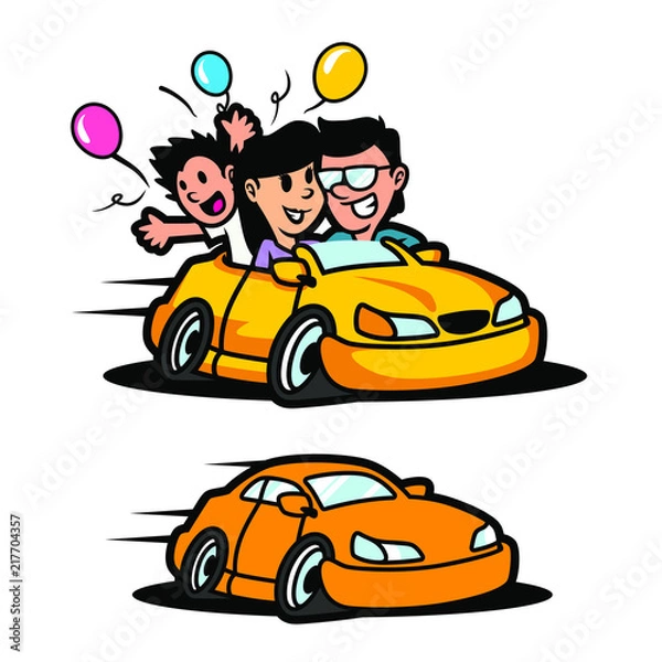 Obraz Car Hire Mascot Design Vector