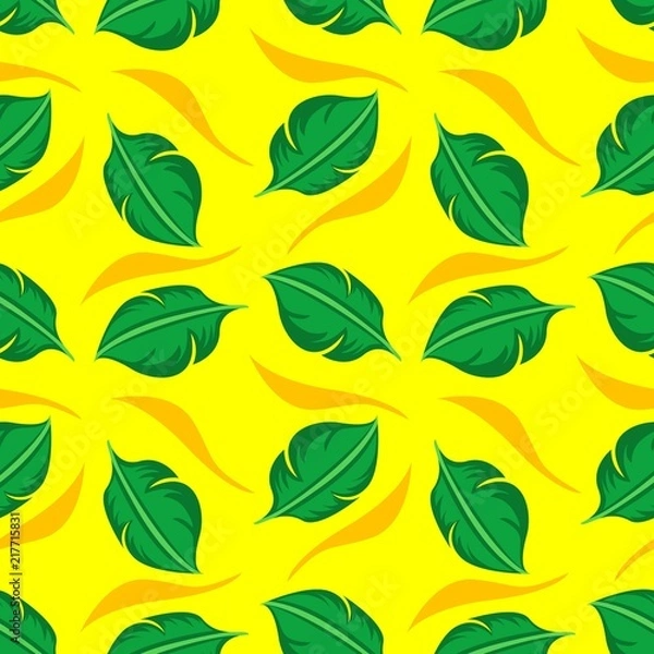 Fototapeta Seamless leaf pattern background