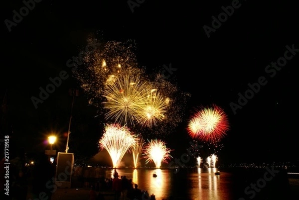Fototapeta Feuerwerk Bodensee