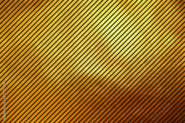 Fototapeta Shinning golden lines unique creative digital texture abstract pattern on black background. Design element