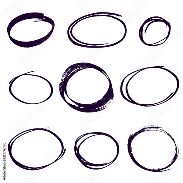 Fototapeta hand-drawn doodles circles