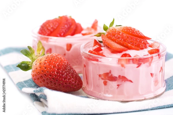 Obraz Strawberry yogurt
