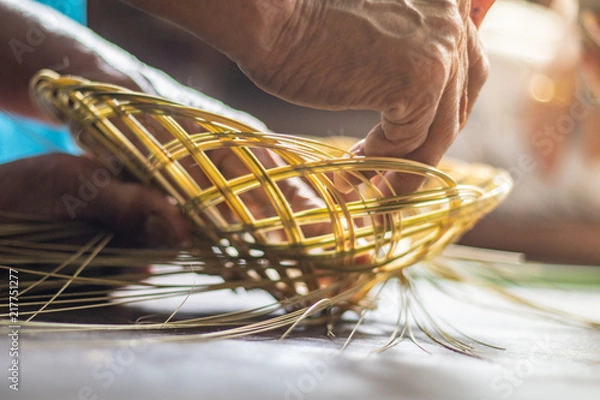 Obraz handmake thailand  plaiting basket