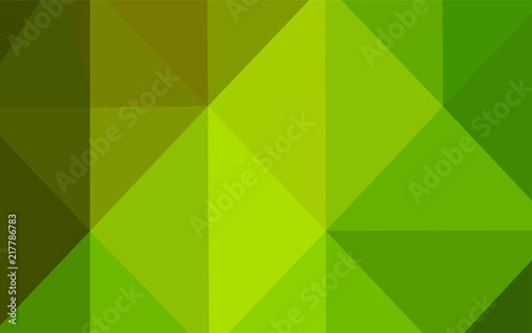 Fototapeta Light Green, Yellow vector polygon abstract layout.