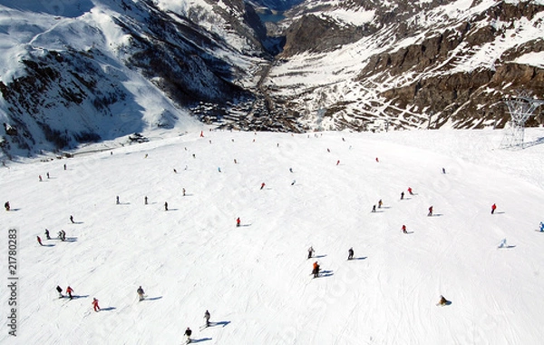 Fototapeta Ski Slope Aerial