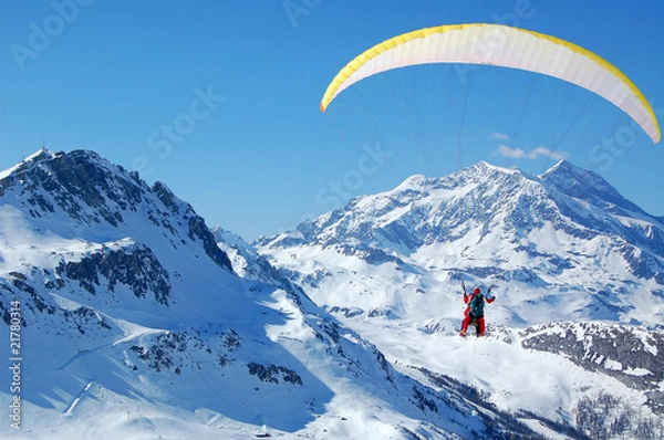 Obraz Mountain Paragliders
