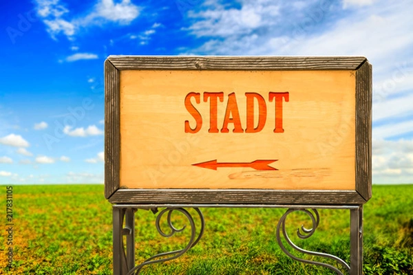 Fototapeta Schild 284 - Stadt