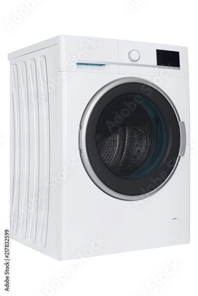 Obraz Isolated washing machine on a white background