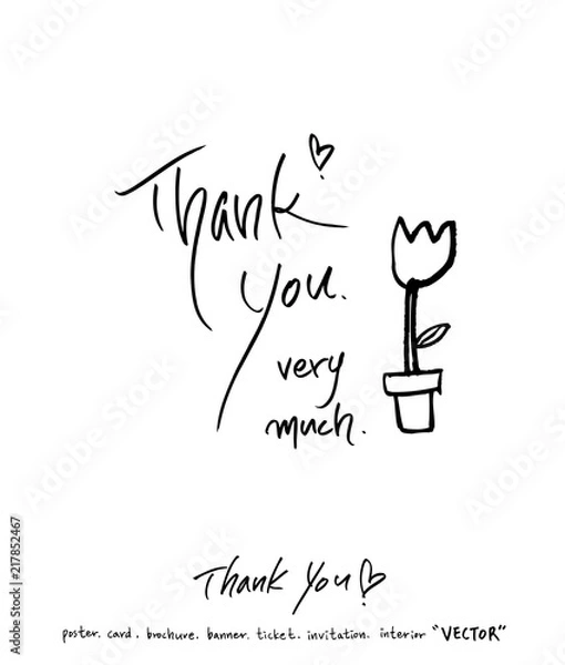 Fototapeta 인사말 / 손으로 쓴 글씨체