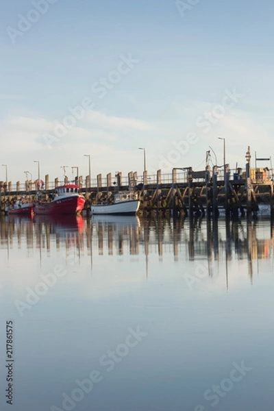 Fototapeta Rye Harbor sunrise reflection