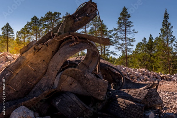 Obraz Pneus de chenilles