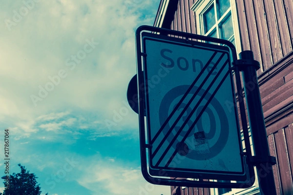 Obraz Panneau zone 30 vintage