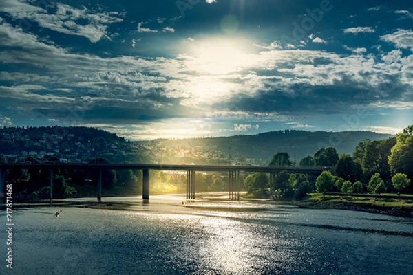 Obraz Pont avec rayon de soleil