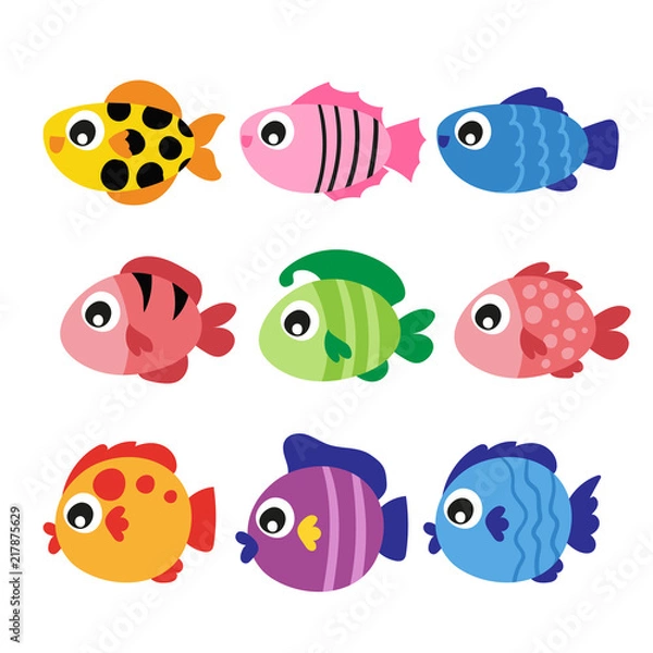 Fototapeta fish vector collection design