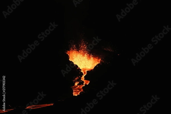 Fototapeta éruption volcan