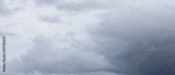 Fototapeta Panoramic gray rain clouds