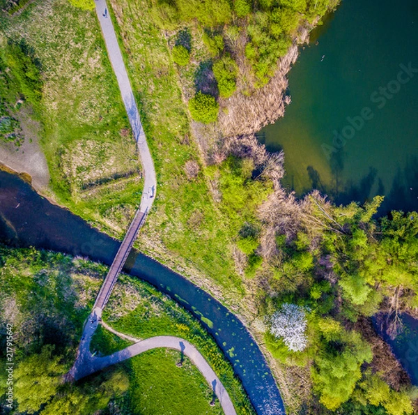 Obraz Parc with water from above