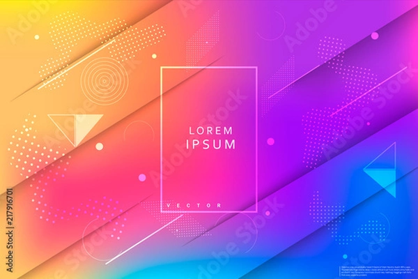 Fototapeta Liquid color background design. Fluid gradient shapes composition. Futuristic design posters. Eps10 vector.