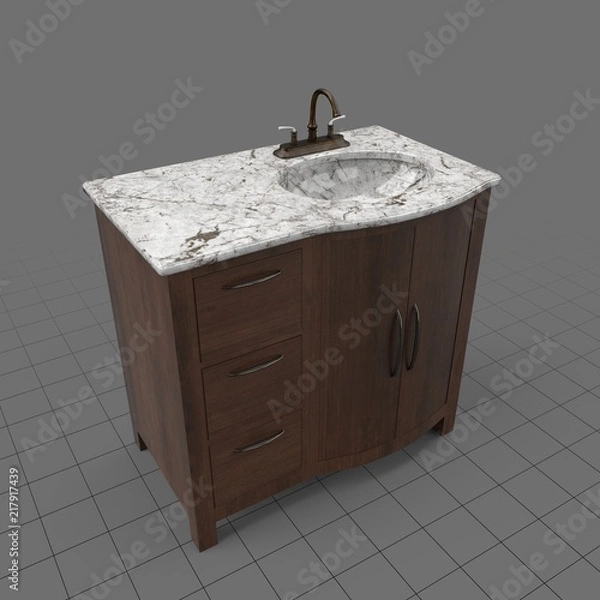 Obraz Marmurowa umywalka w łazience