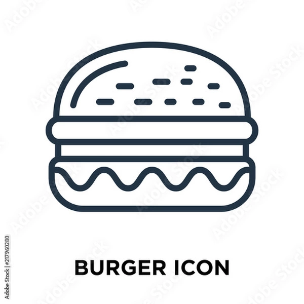 Fototapeta burger icon isolated on white background. Modern and editable burger icon. Simple icons vector illustration.