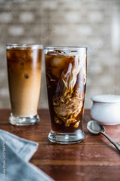 Fototapeta A Cold Brew - Iced Coffee
