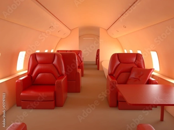 Fototapeta Private plane interior