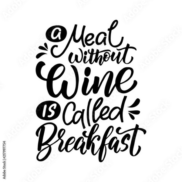 Obraz Wine menu. Wine bar. Handdrawn lettering 