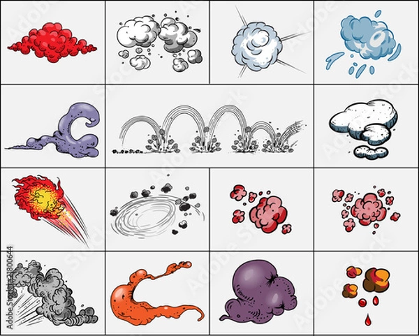 Obraz Comic book explosions