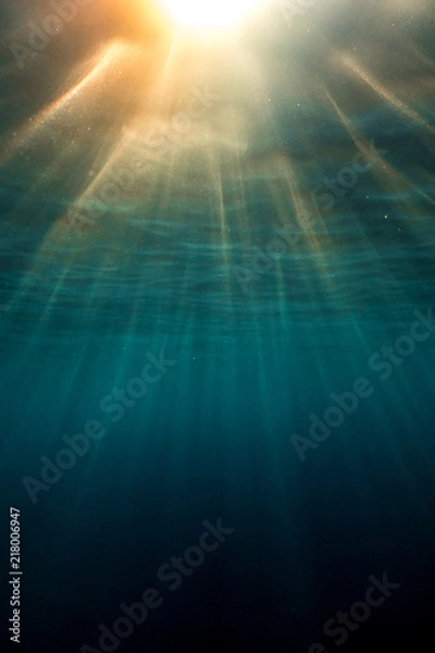 Fototapeta underwater light rays