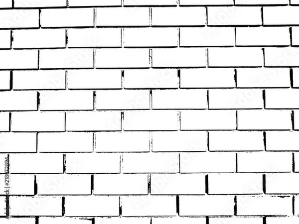 Fototapeta Tło wektor monochromatyczne grunge. Ilustracja tekstury ściany z cegły. Grunge Distress Sketch Stamp Overlay Effect.