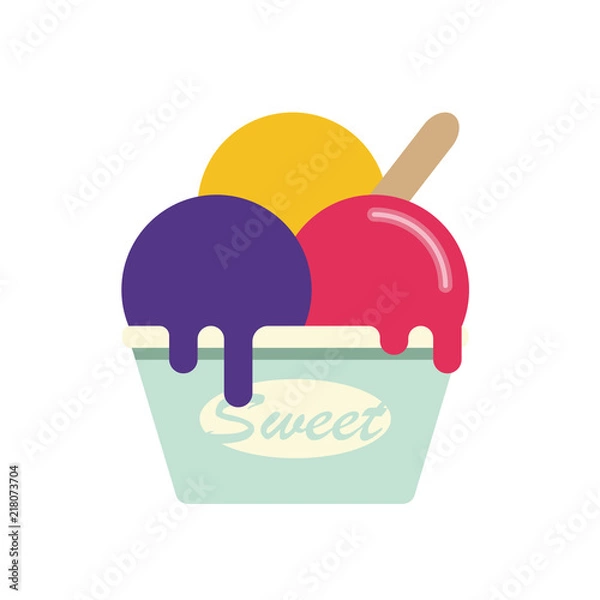 Obraz Colorful summer ice cream