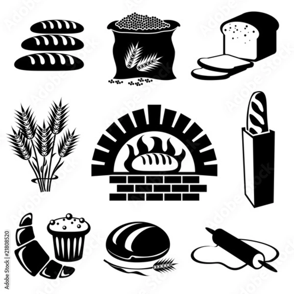 Obraz bread icons