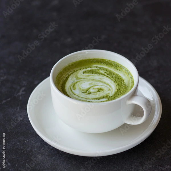 Obraz Matcha Latte. Foam Art.