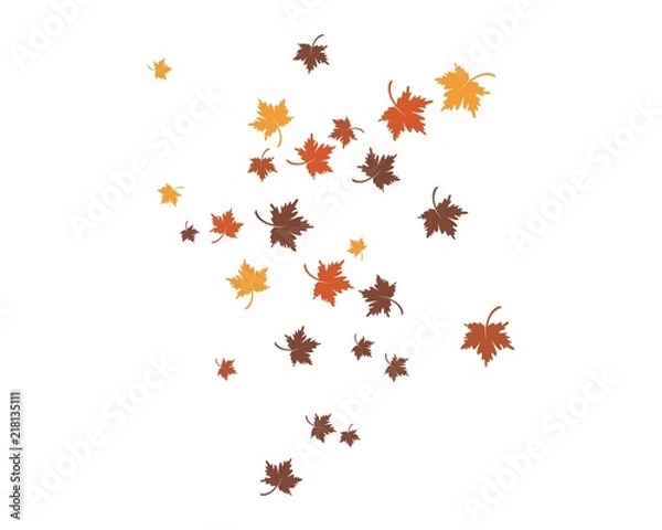 Fototapeta autumn Leaf background concept  template vector illustration